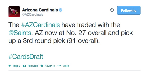 Cardinals trade down